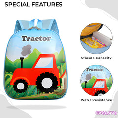 Kindergarten Cute Cartoon Kids School Bag for Boys and Girls (Car Print - 3D)