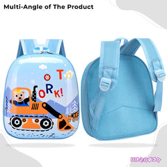 Kindergarten Cute Cartoon Kids School Bag for Boys and Girls (forklift Print - 3D)