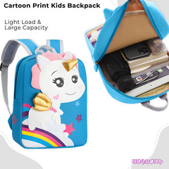 Kindergarten Cute Cartoon Kids School Bag for Boys and Girls (Blue)