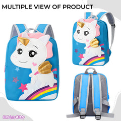 Kindergarten Cute Cartoon Kids School Bag for Boys and Girls (Blue)