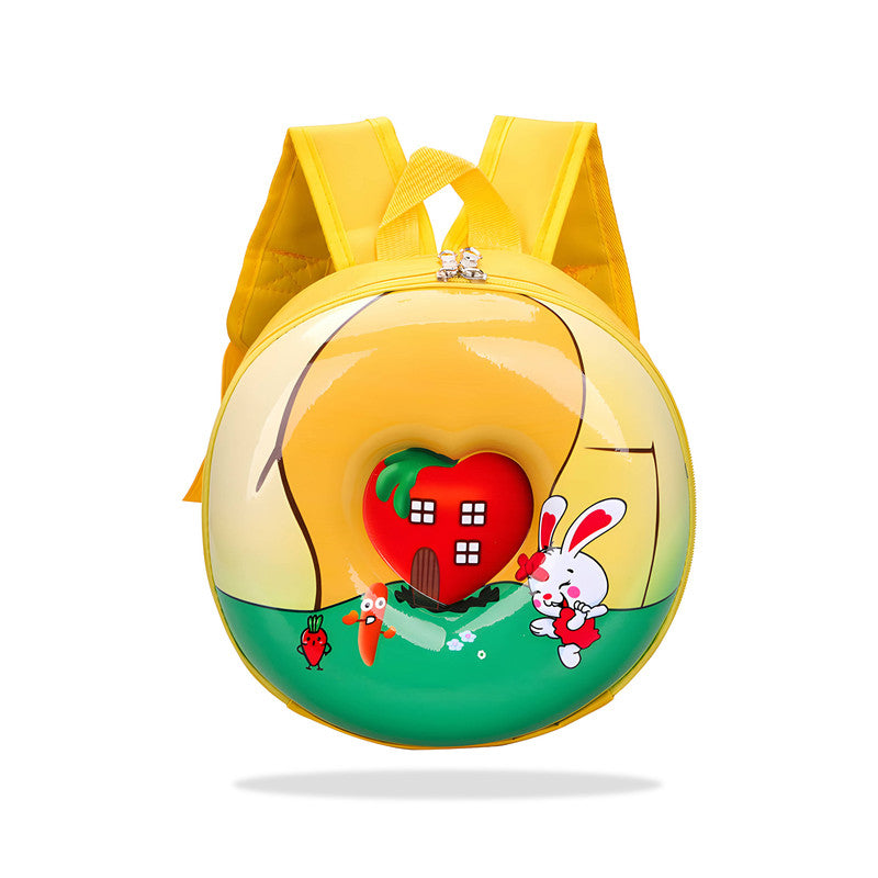 Kindergarten Cute Cartoon Kids School Bag for Boys and Girls (Yellow)