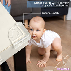 PVC L Shaped Smiley Baby Safety Corner Guards for Furniture Edges (4 Pcs)