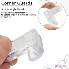Baby Safety Corner Guards Furniture Edges (PVC L Shaped 4 Pcs)