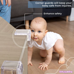 Baby Safety Corner Guards Furniture Edges (PVC L Square Shaped 8 Pcs)