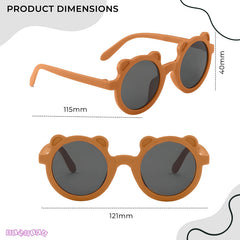Kids Sunglasses Stylish and Compact Kids Eyewear for Summer (Caramel)