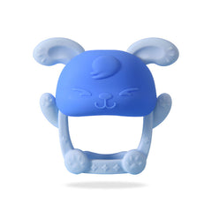 BPA Free Silicone Teething Toy for Baby (Bunny Blue)