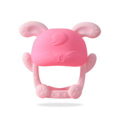 BPA Free Silicone Teething Toy for Baby (Bunny Pink)