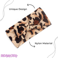 Baby Headband for Baby Hair Accessories for infant (Leopard Print Peach)