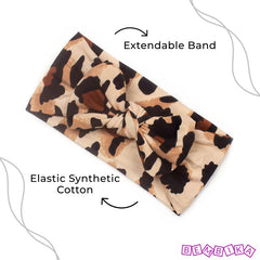 Baby Headband for Baby Hair Accessories for infant (Leopard Print Peach)