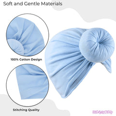 Compact and Stylish Baby Cap (Bun Sky)