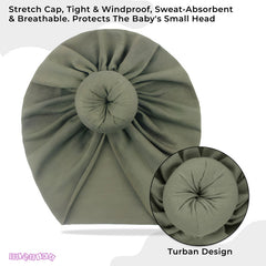 Compact and Stylish Baby Cap (Bun Grey)