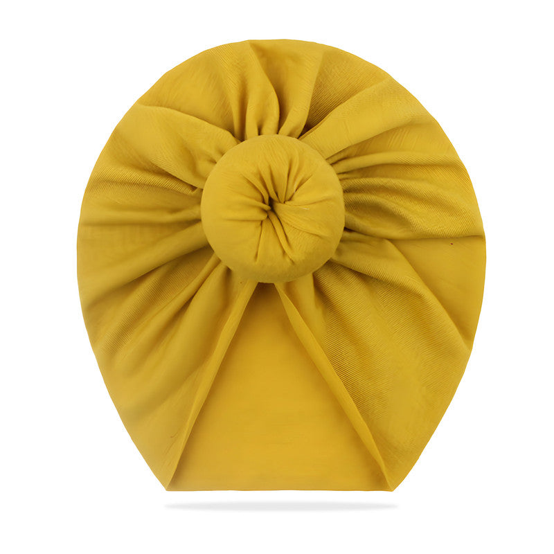 Compact and Stylish Baby Cap (Bun Yellow)