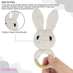 BPA Free Silicone Teething Toy for Baby (White)