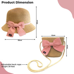 Adorable Hat and Purse Set for Baby Girls (Pink)