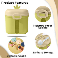 Baby Milk Powder Storage Container with Scoop (Green)