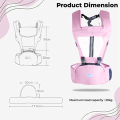 Baby Essential Hands Free Baby Carrier for Toddler (Light Pink)