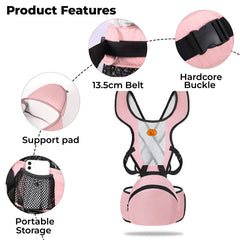 Baby Essential Hands Free Baby Carrier for Toddler (Light Pink)