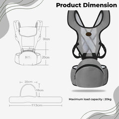 Baby Essential Hands Free Baby Carrier for Toddler (Grey)