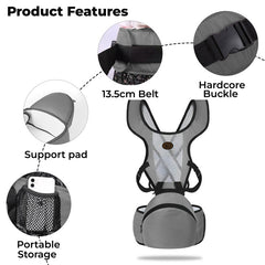 Baby Essential Hands Free Baby Carrier for Toddler (Grey)