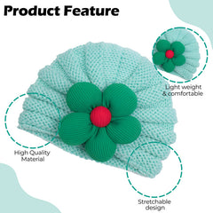 Compact and Stylish Baby Cap (Mint Green)