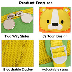 Kindergarten Cute Cartoon Kids School Bag for Boys and Girls (Green)