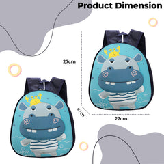 Kindergarten Cute Cartoon Kids School Bag for Boys and Girls (Hippopotamus)