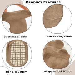 Baby Socks Soft and Anti-Slip Infant Socks (Brown)