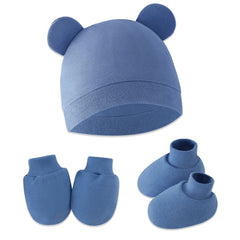 Baby Safety Cap, Socks, Hand Mittens (Set of 3)