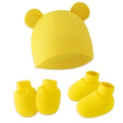Baby Safety Cap, Socks Hand Mittens (Set of 3)