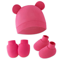 Baby Safety Cap, Socks Hand Mittens (Set of 3)