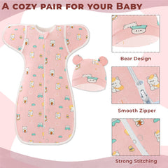 Organic Cotton Soft Baby Sleeping Sack for Comfort & Safe Sleep (Bear)