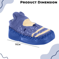 Soft and Stretchy Cotton Sock Shoes for Baby (Tibetan Blue)