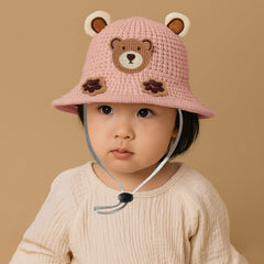 BEMBIKA Baby Cotton Cap with Safety and Comfort Baby Turban-(Paw Print – Pink)