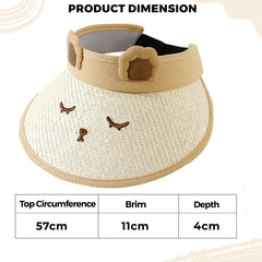 BEMBIKA Baby Cotton Cap with Safety and Comfort Baby Turban-(Squinting Rabbit – Beige)