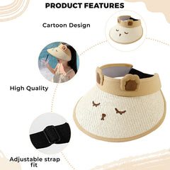 BEMBIKA Baby Cotton Cap with Safety and Comfort Baby Turban-(Squinting Rabbit – Beige)