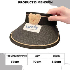 BEMBIKA Baby Cotton Cap with Safety and Comfort Baby Turban-(Golden Bear – Black)
