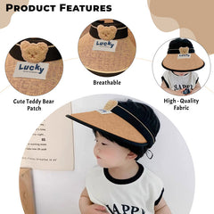 BEMBIKA Baby Cotton Cap with Safety and Comfort Baby Turban-(Golden Bear – Khaki)