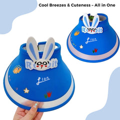 BEMBIKA Baby Cotton Cap with Safety and Comfort Baby Turban-(Rainbow Rabbit – Royal Blue)