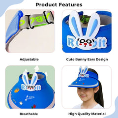 BEMBIKA Baby Cotton Cap with Safety and Comfort Baby Turban-(Rainbow Rabbit – Royal Blue)