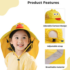 BEMBIKA Baby Cotton Cap with Safety and Comfort Baby Turban-(Cartoon Shawl – Yellow)
