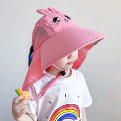 BEMBIKA Baby Cotton Cap with Safety and Comfort Baby Turban-(Cartoon Shawl – Pink)