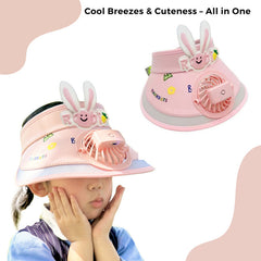 BEMBIKA Baby Cotton Cap with Safety and Comfort Baby Turban-(Fan Cap – Pink)
