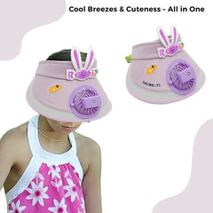 BEMBIKA Baby Cotton Cap with Safety and Comfort Baby Turban-(Fan Cap – Purple)