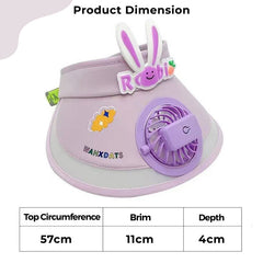 BEMBIKA Baby Cotton Cap with Safety and Comfort Baby Turban-(Fan Cap – Purple)