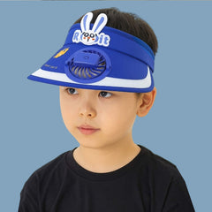BEMBIKA Baby Cotton Cap with Safety and Comfort Baby Turban-(Fan Cap – Royal Blue)