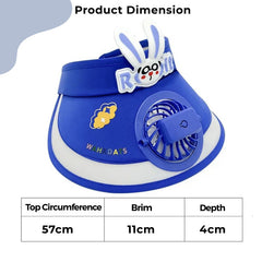 BEMBIKA Baby Cotton Cap with Safety and Comfort Baby Turban-(Fan Cap – Royal Blue)