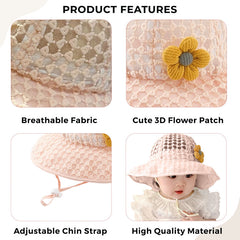 BEMBIKA Baby Cotton Cap with Safety and Comfort Baby Turban-(Pink Cap (2–4 Yrs)