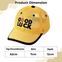 BEMBIKA Baby Cotton Cap with Safety and Comfort Baby Turban-(Smiley Face – Yellow)