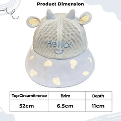 BEMBIKA Baby Cotton Cap with Safety and Comfort Baby Turban-(Cap – Blue)