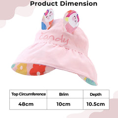 BEMBIKA Baby Cotton Cap with Safety and Comfort Baby Turban-(Double-Sided Cap – Pink)